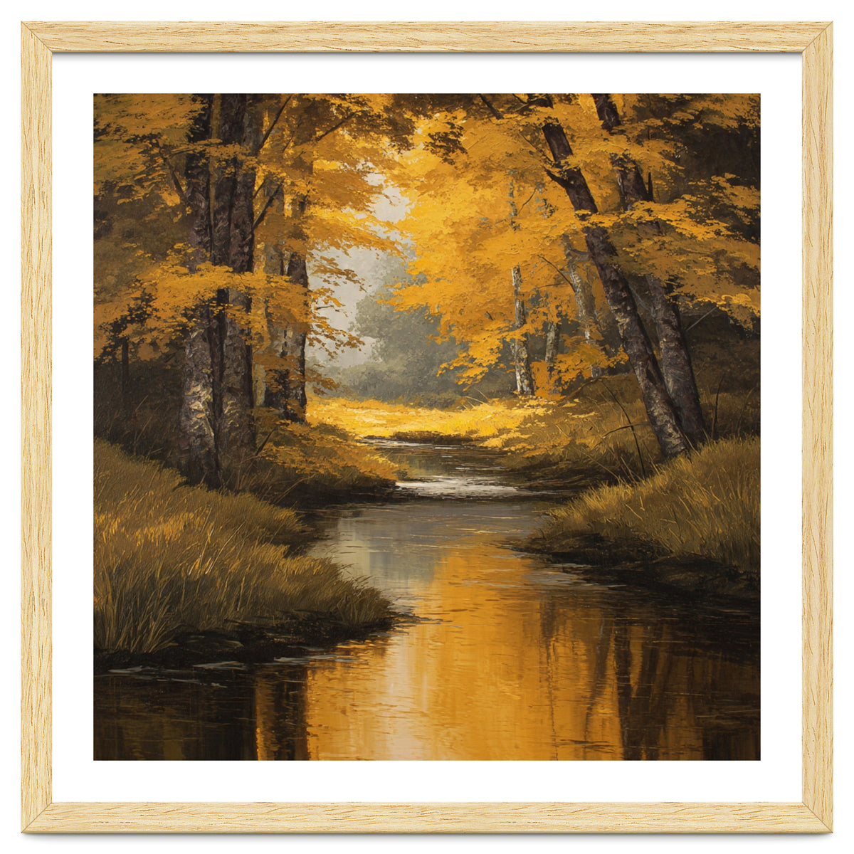 Golden Autumn Forest River