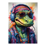 Alligator In Headphones Music (Print Only) thumbnail