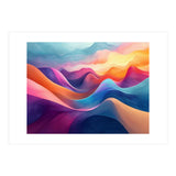 Vibrant Abstract Flowing Peaks Art (Print Only) thumbnail