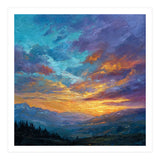 Ethereal Alpine Sunset Over Distant Peaks (Print Only) thumbnail