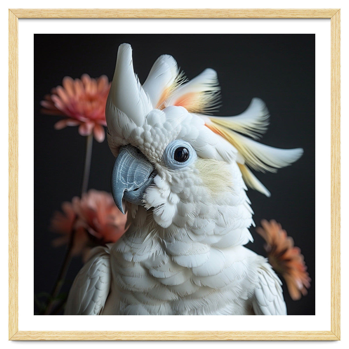 Beautiful Cockatoo Parrot With Yellow Crest