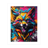 Aggressive Fox, Graffiti (Print Only)