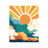 Sunrise Mindset, Positivity Optimism Self Love Self Care Growth, Nature Retro Eclectic Bohemian Peace Contemporary (Print Only) thumbnail