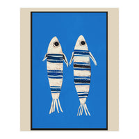 Minimal Fish On Blue (Print Only)