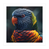 Rainbow Lorikeet Parrot Close Up Portrait (Print Only) thumbnail