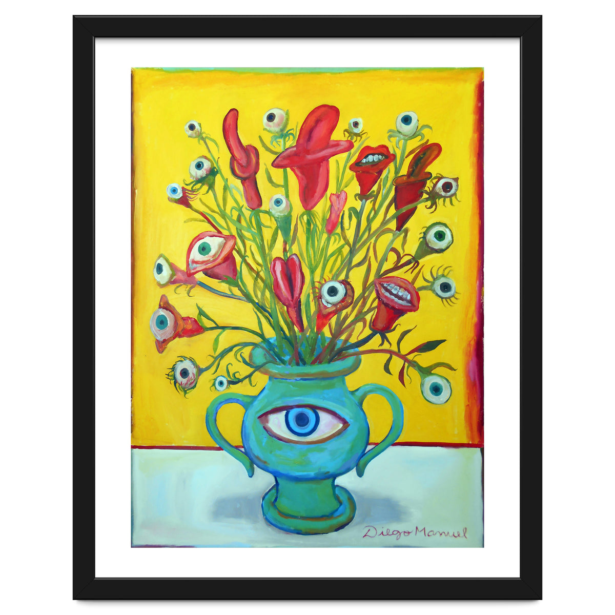 Flores Con Ojos Y Bocas