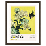 Katsushika Hokusai - Hydrangea and swallow thumbnail