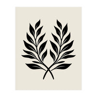 Minimalist Laurel Wreath: Botanical Line Art (Print Only)