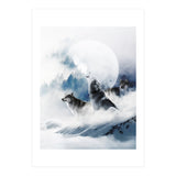 Winter Wolves, Wildlife Wolf Wild Dogs, Snow Full Moon Animals Photography Love Digital (Print Only) thumbnail