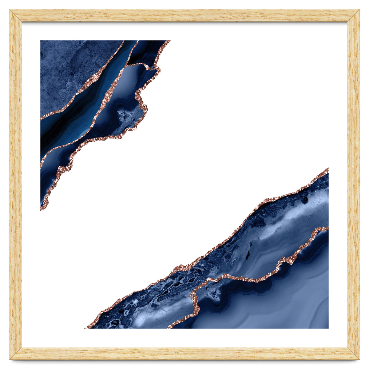 Navy & Rose Gold Agate Texture 27