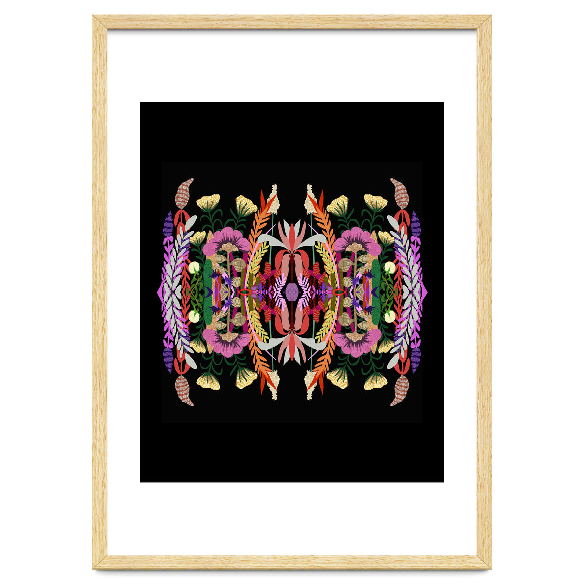 The Butterfly Effect Series 01, Paint Blot Mirror Colorful, Symmetrical Graphic, Eclectic Mandala