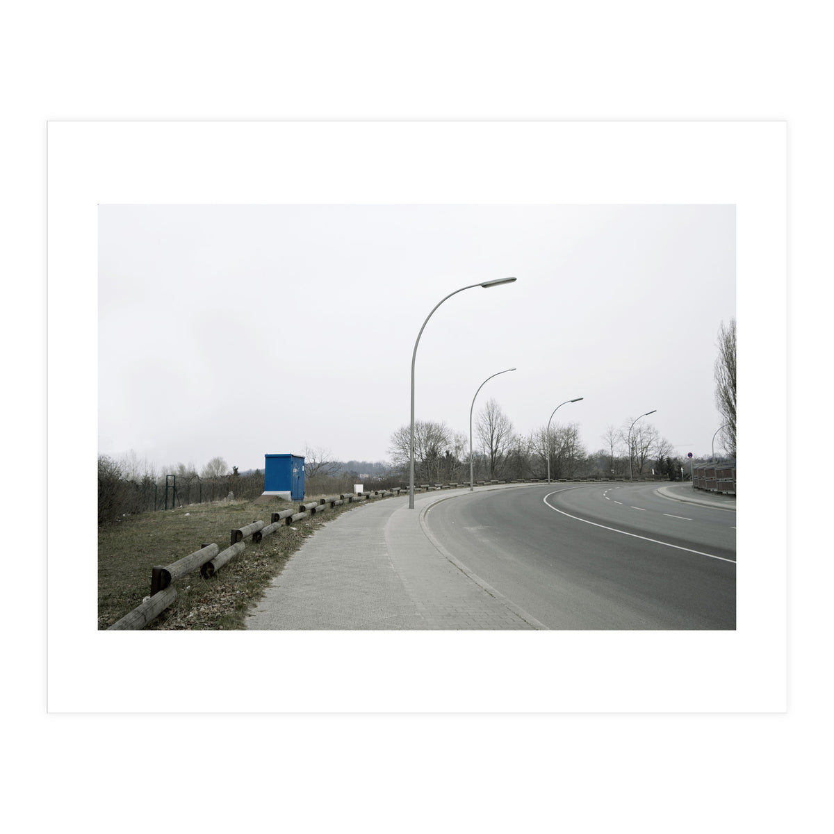 Street light on the curving road (Print Only)