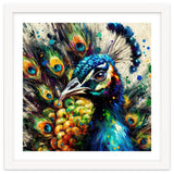 Vibrant Peacock Portrait thumbnail