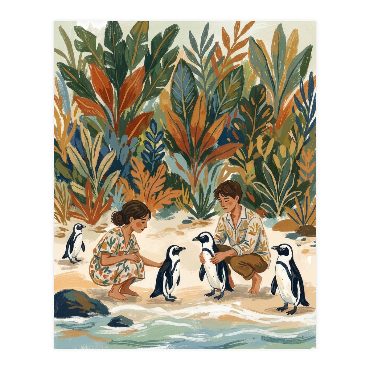 Wildlife Beach Gathering (Print Only)