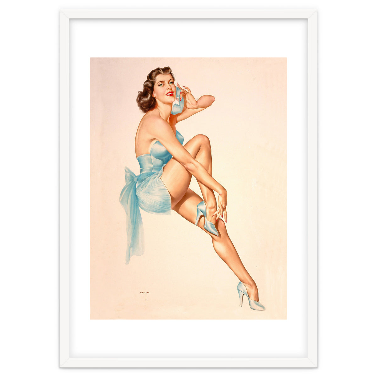 Beautiful Pinup Woman Posing In Ballerina Costume