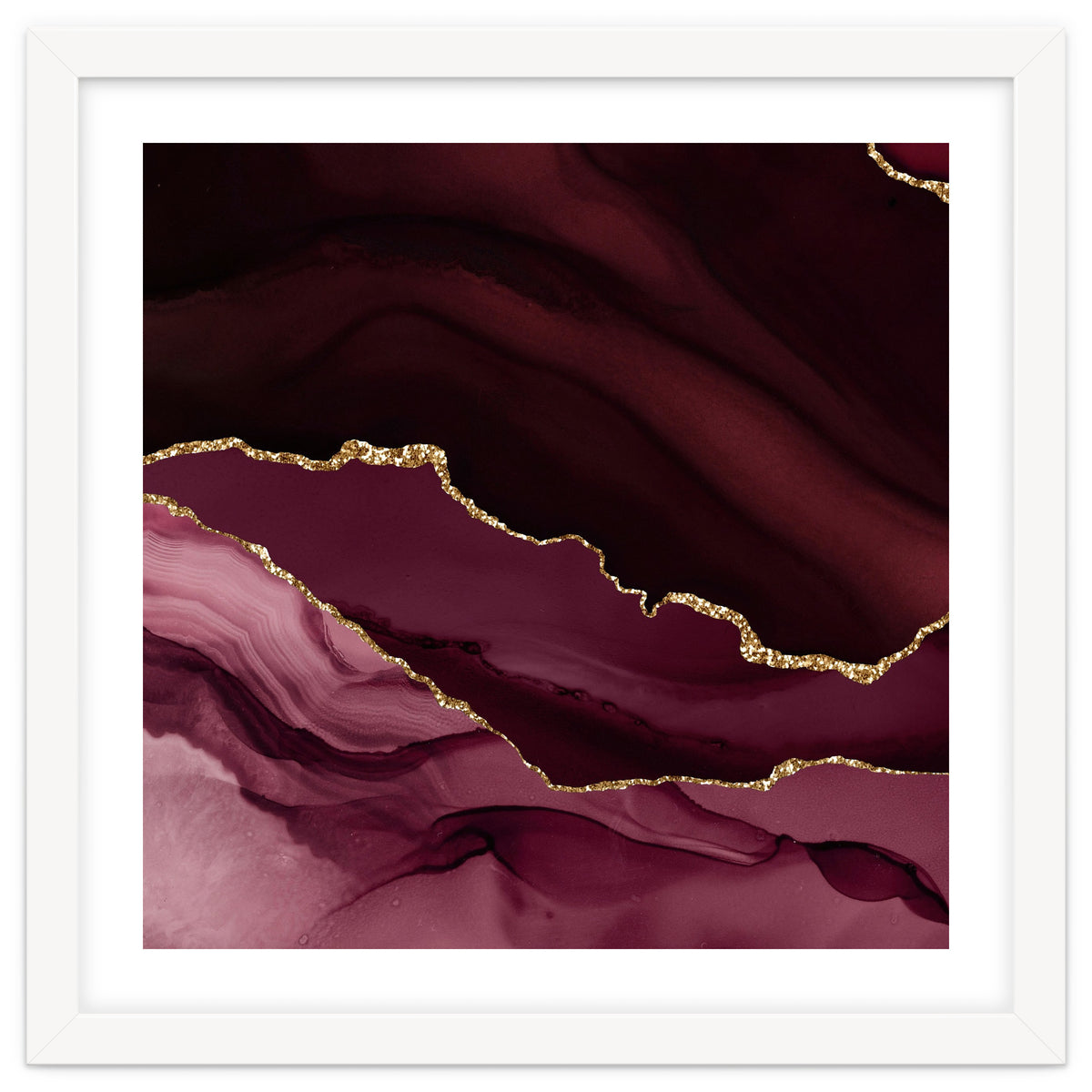 Burgundy & Gold Agate Texture 12