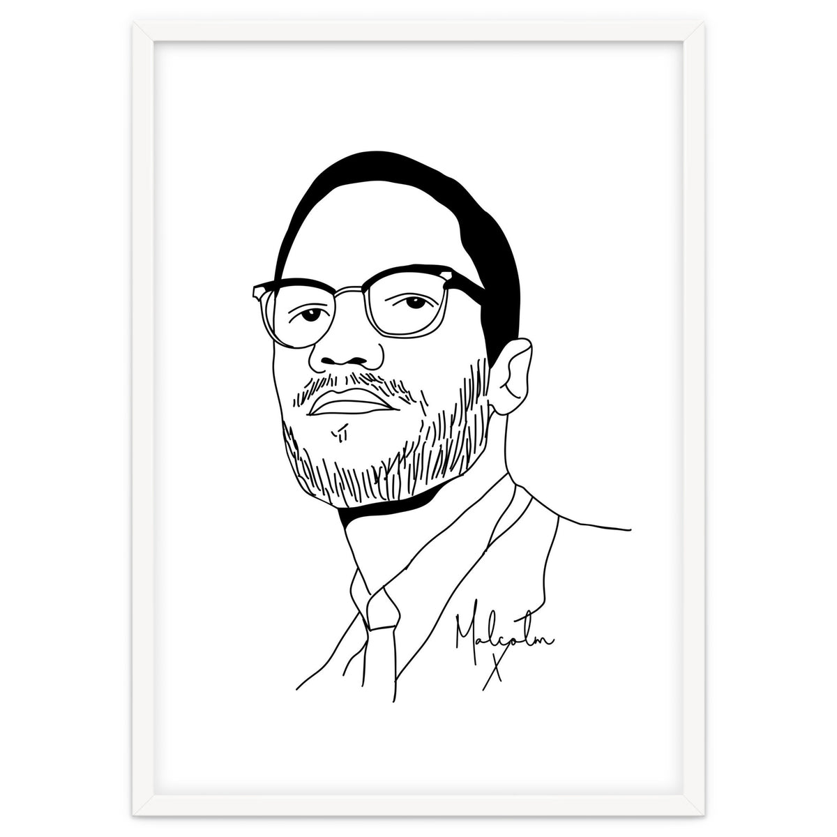 Malcolm X Illustration