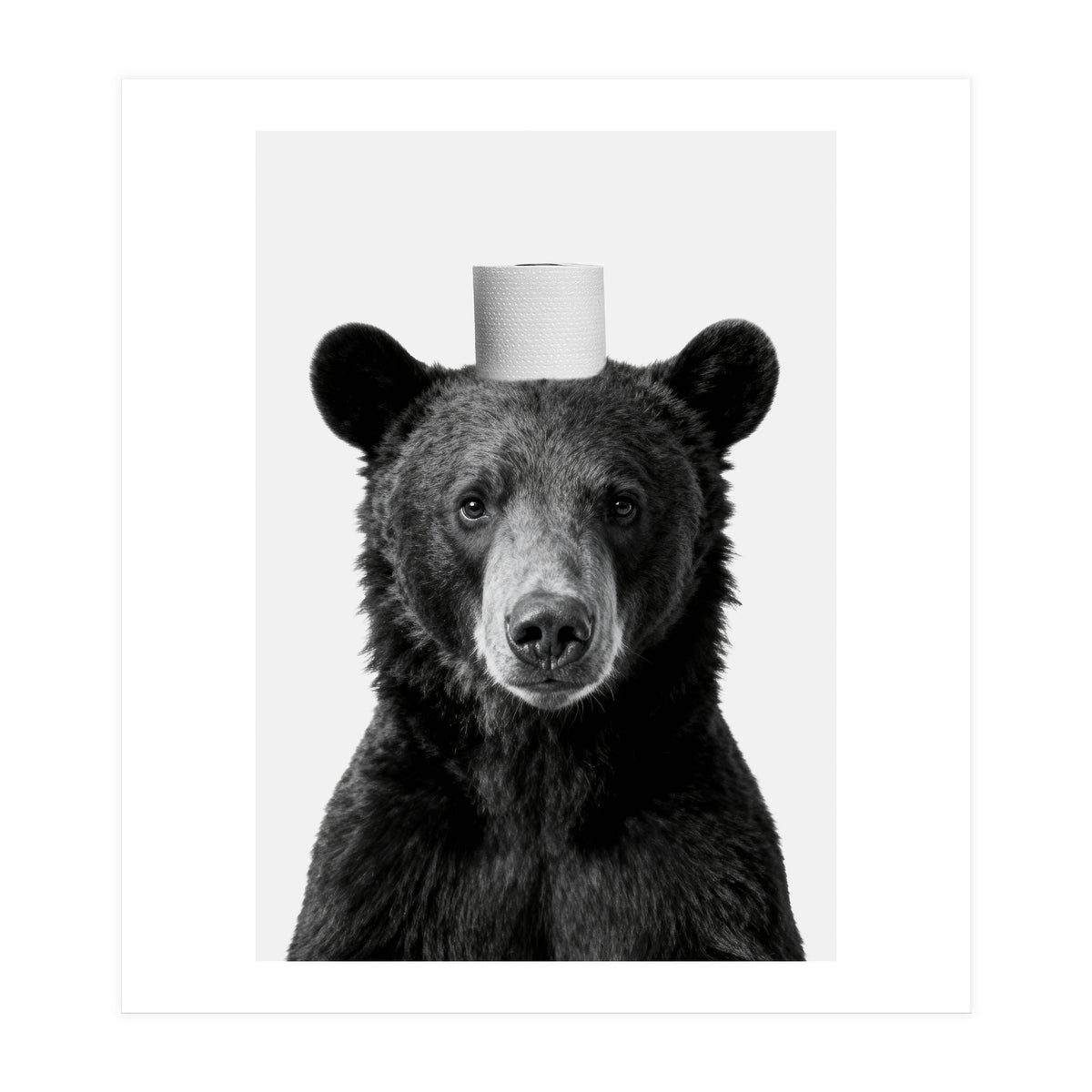 Bear, Toilet Paper Crown, Nursery Animal Art for Children (Print Only)