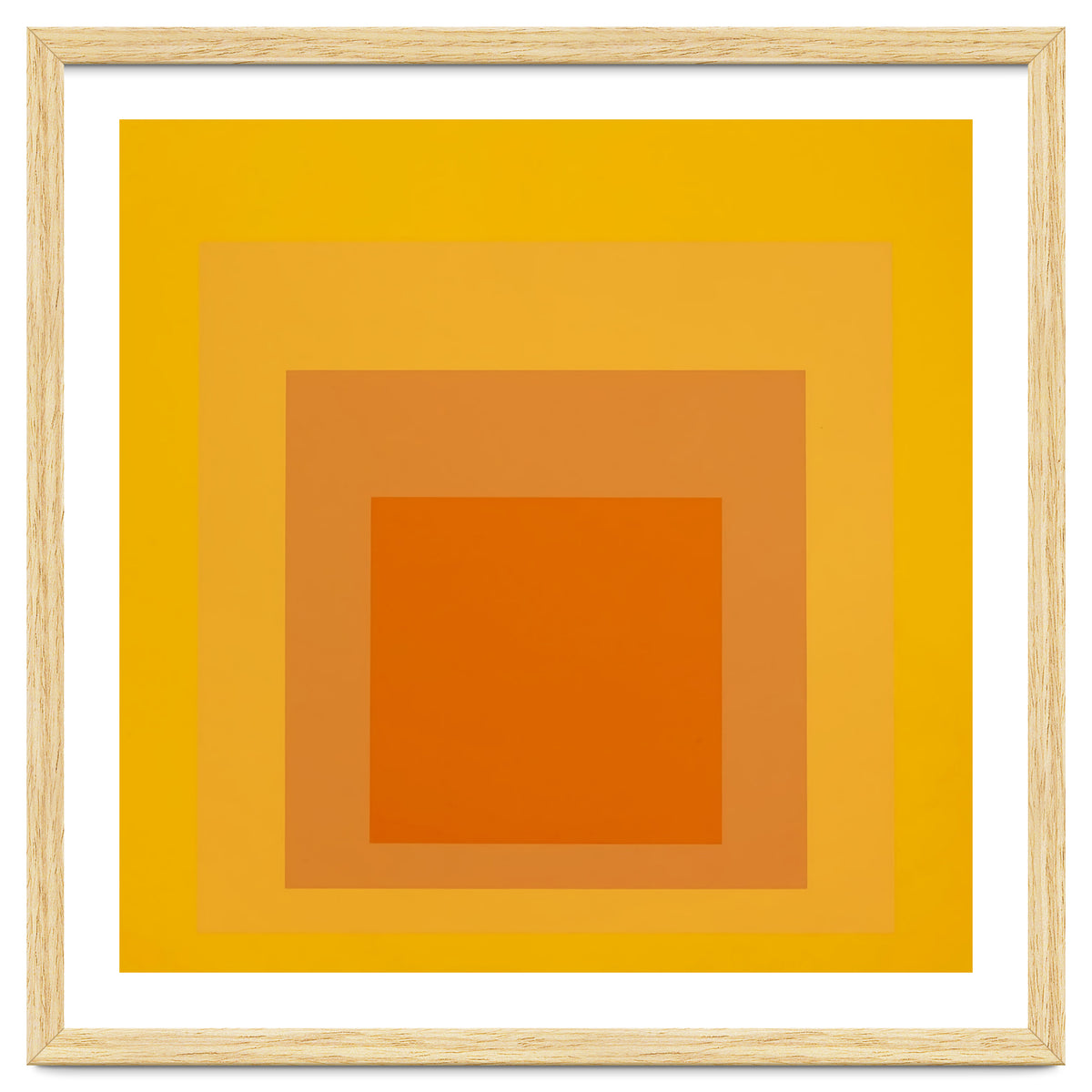 JOSEF ALBERS - HOMAGE TO THE SQUARE YELLOW ORANGE 2. HIGH RESOLUTION