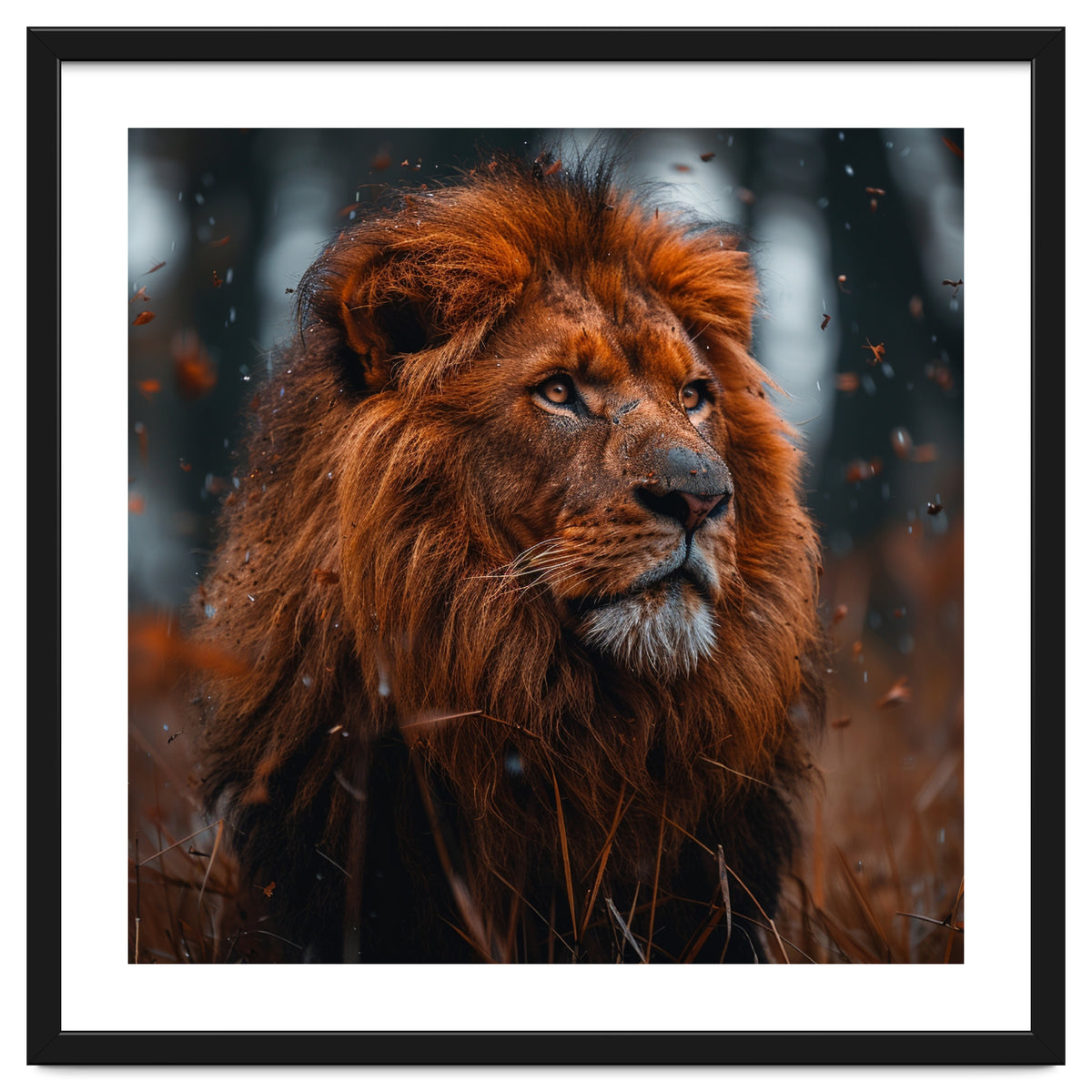 Majestic Lion King Of The Jungle Close Up Portrait