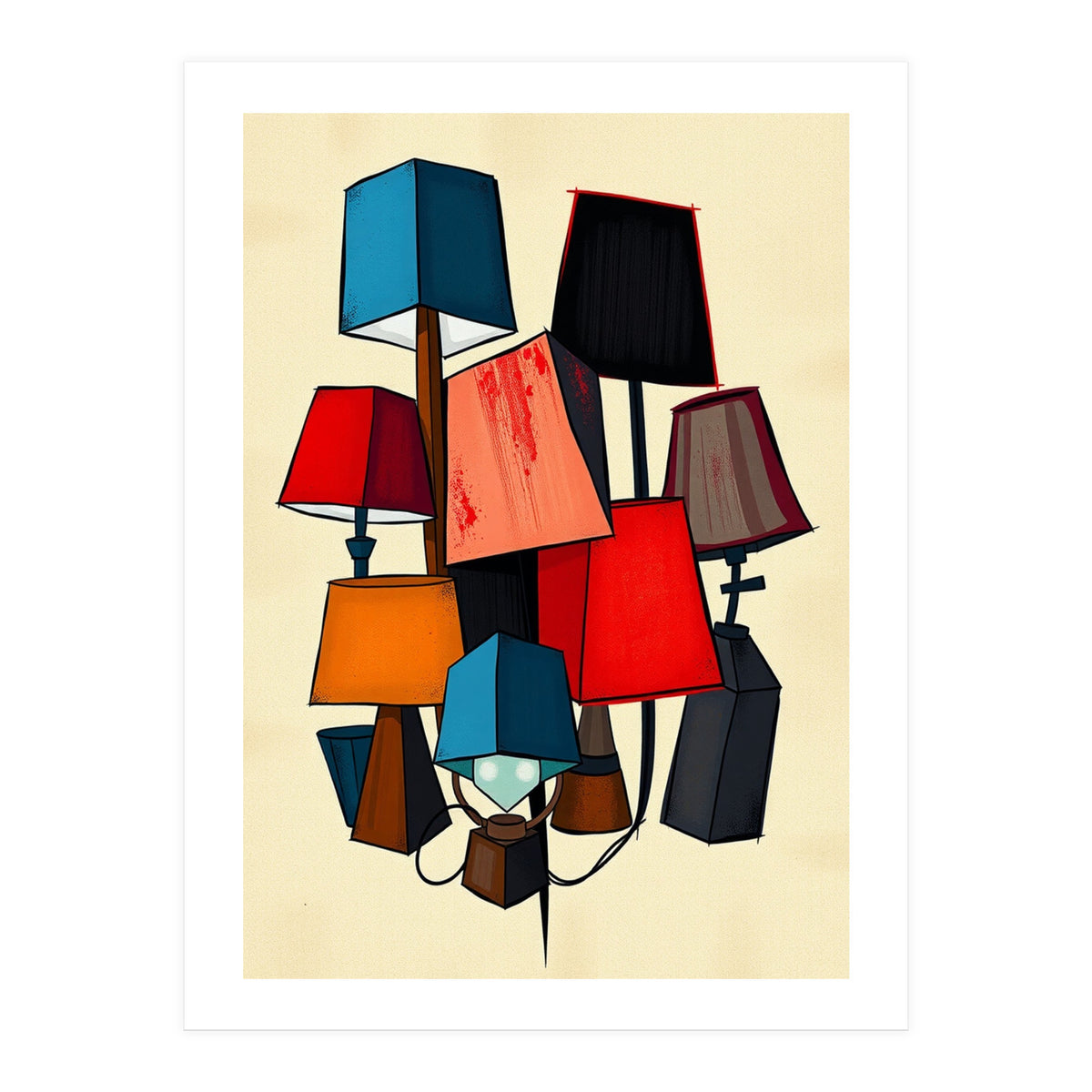 The Lamp Abstract Elegant (Print Only)