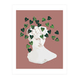 Roman Planter, Plant Pot, Botanical Nature Victorian Statue Face, Eclectic Bohemian Plant Lady Illustration (Print Only) thumbnail