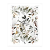 Watercolor Leaves Neutral Gray (Print Only) thumbnail
