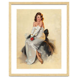 Smiling Young Woman Posing With Flower thumbnail
