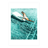 Pool Day | Summer Swimming Swim Fashion | Bath Vacation Relax Self Care Watercolor Painting (Print Only) thumbnail