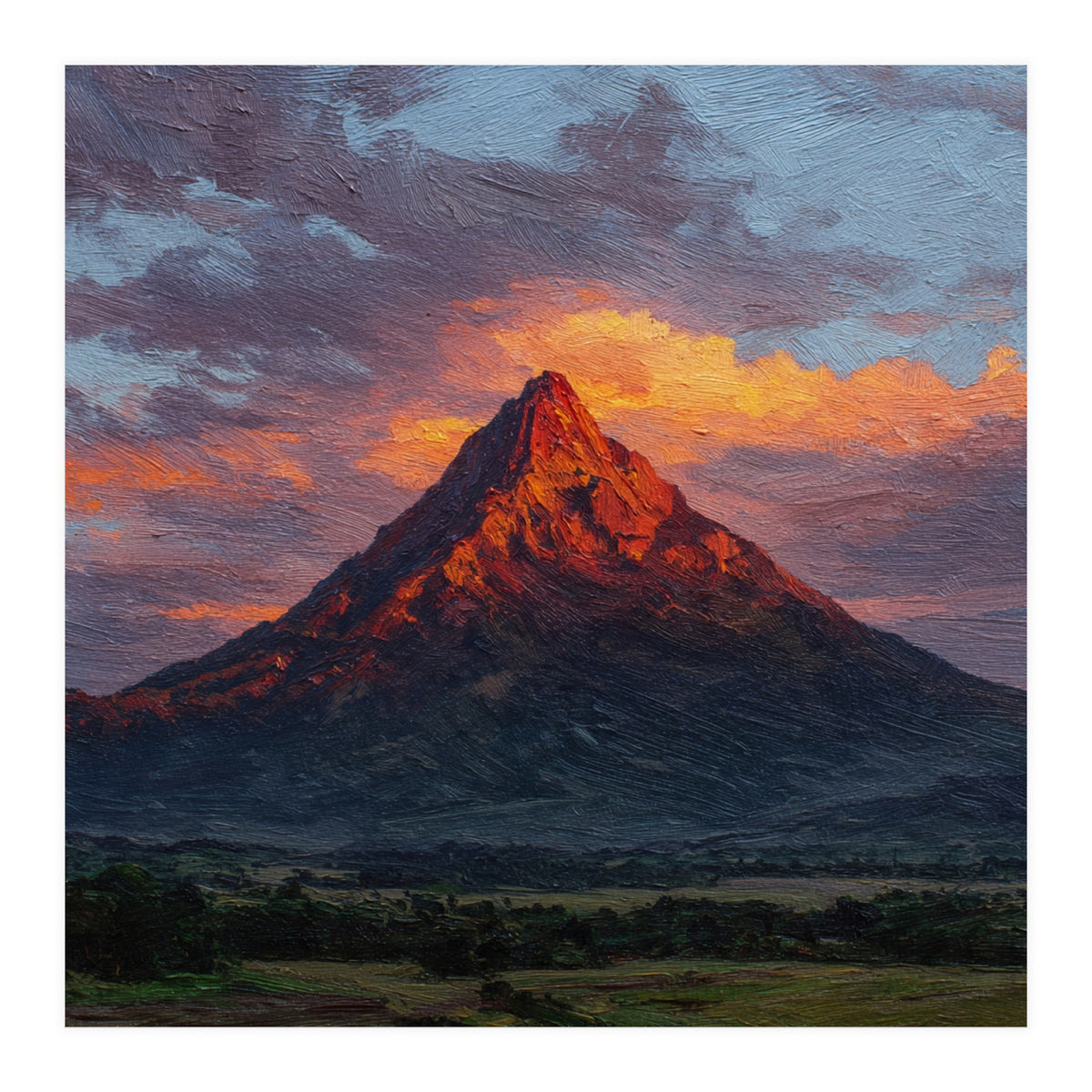 Serene Autumn River Landscape (Print Only)