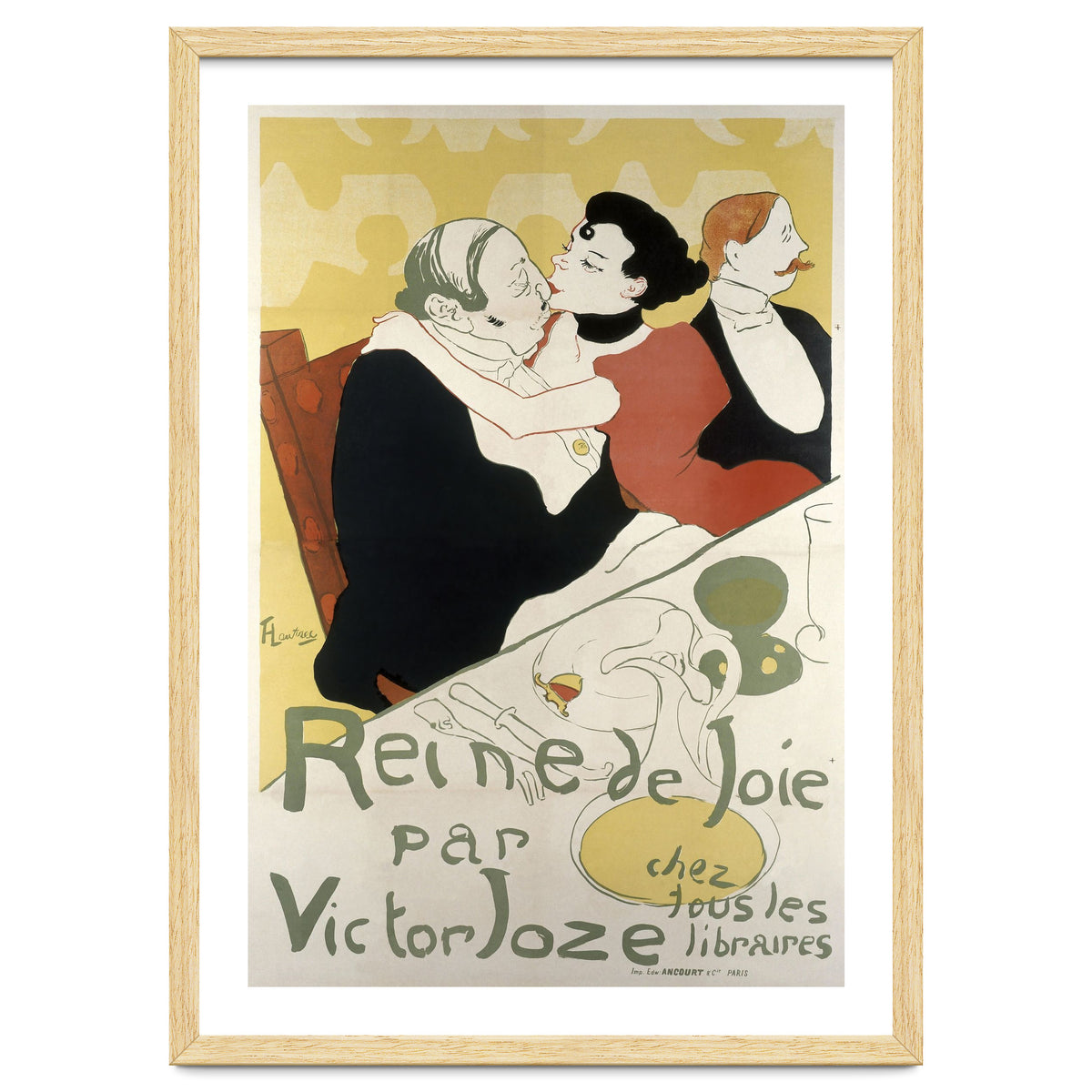Henri de Toulouse-Lautrec: Poster for the novel Reine de joie, moeurs du demi-monde by Victor Joze.