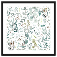 Eucalyptus Leaves Botanical Pattern