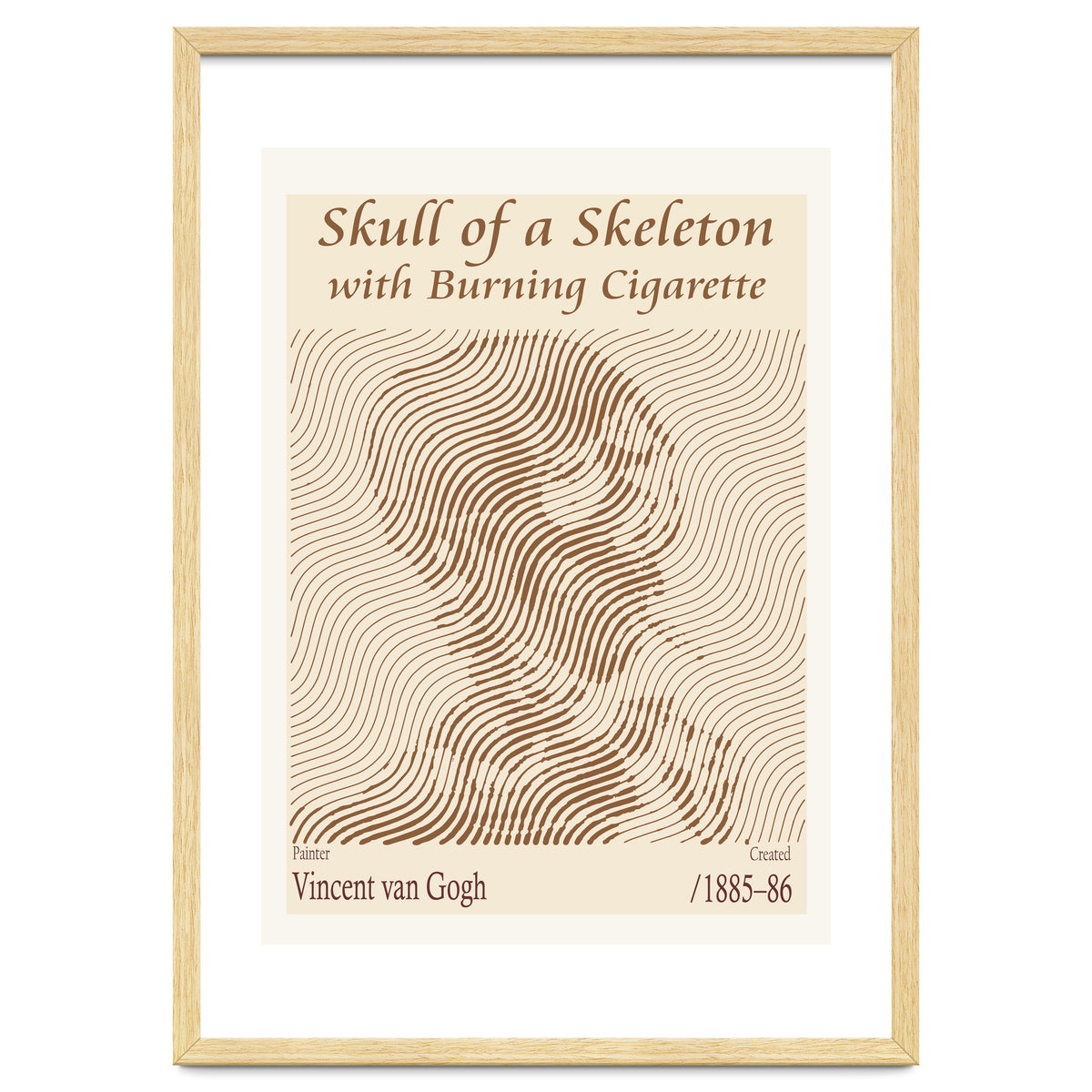 Skull of a Skeleton with Burning Cigarette - Vincent van Gogh (1885–86)