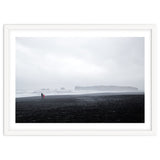 Family walking on the black sand beach - Iceland thumbnail