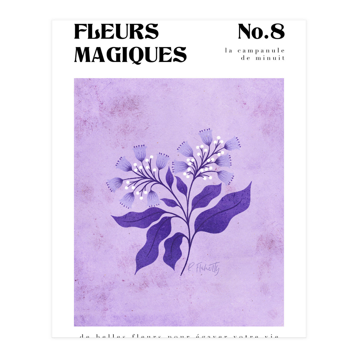 Magical Flowers No.8 Midnight Bellflowers (Print Only)
