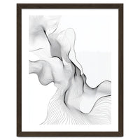 Abstract Black And White Flowing Lines