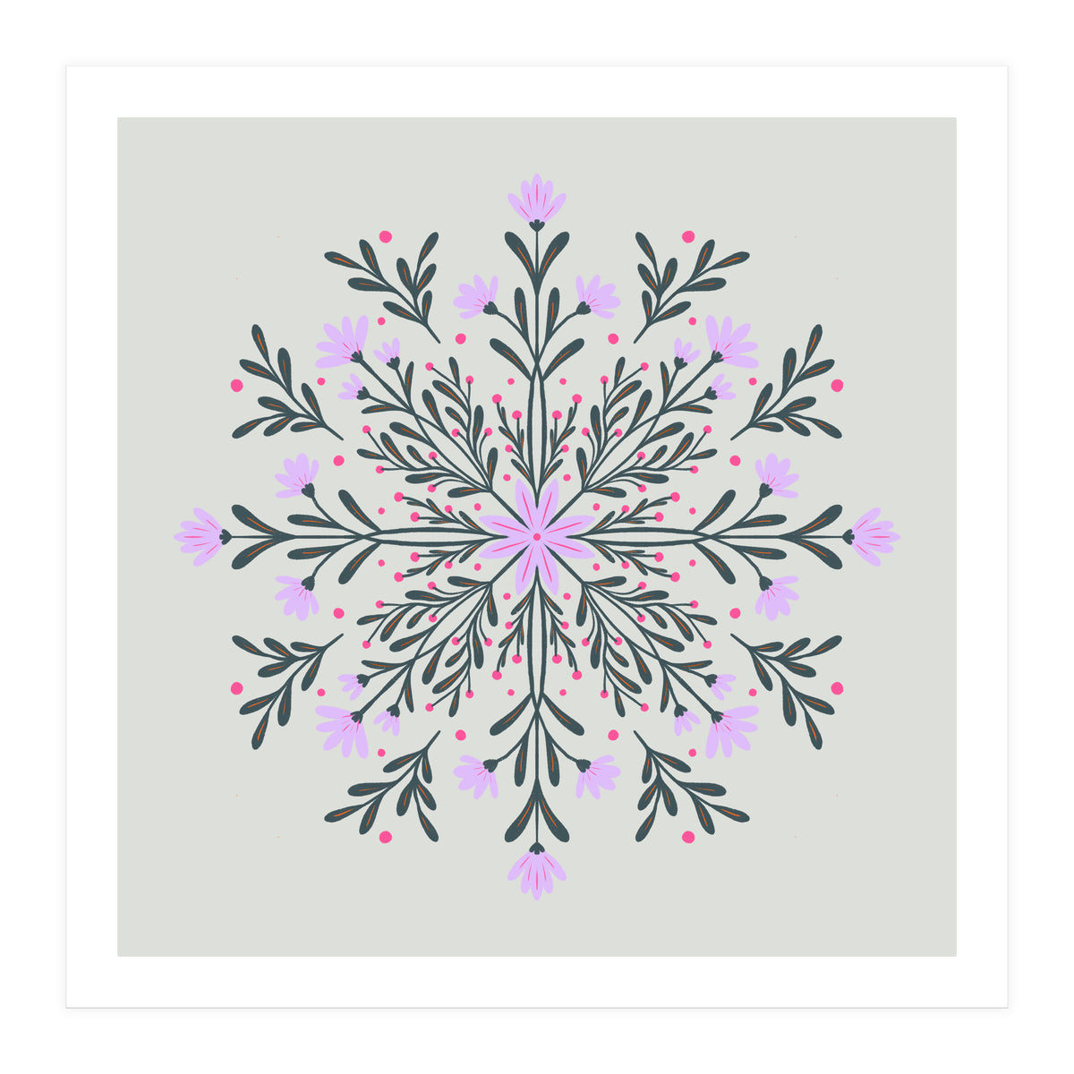 Spring Flowers Mandala (Print Only)