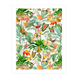 Birds And Butterflies In Tropical Jungle (Print Only) thumbnail