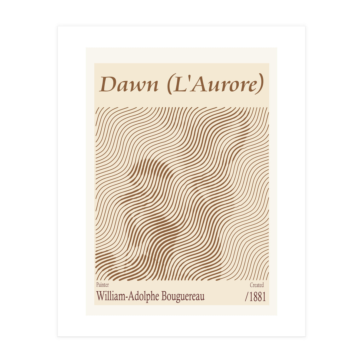 Dawn (l'aurore) – William Adolphe Bouguereau 1881 (Print Only)