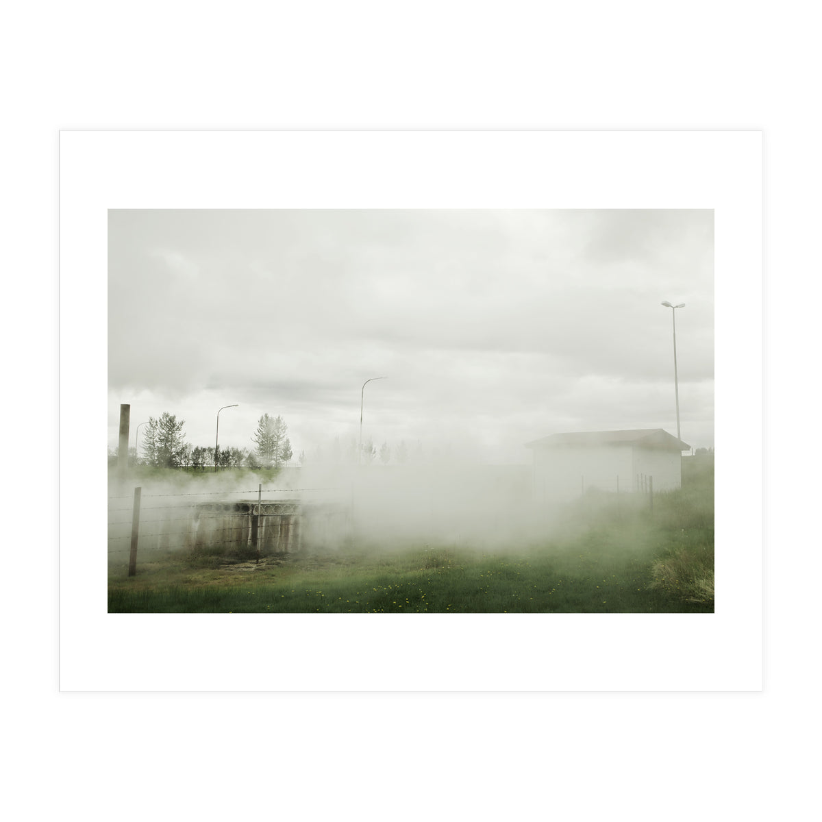A source covered in steam from a hot spring - Iceland (Print Only)