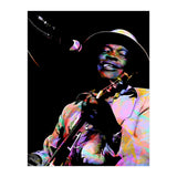 John Lee Hooker American Blues Guitarist Colorful Art (Print Only) thumbnail