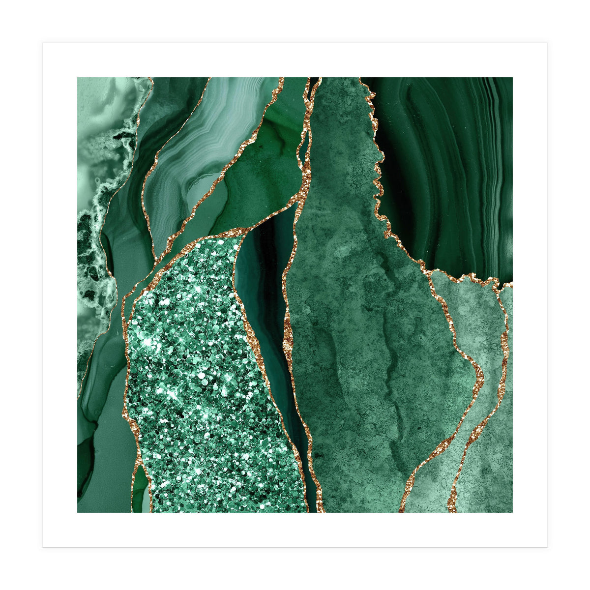 Agate Glitter Ocean Texture 14  (Print Only)