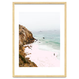 Pink Trails, Beach Tropical Travel Ocean Pastel Digital Art, Photography Sea Scenic Nature Landscape thumbnail