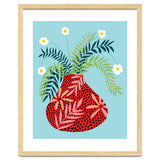 Sunny Side Up Flower Pot, Floral Odd Quirky Imperfect Whimsical Unique, Eclectic Bohemian Strange Polka Dots Maximalist thumbnail
