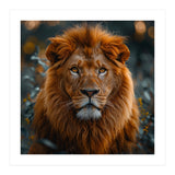Majestic Lion Portrait Intense Gaze Wildlife (Print Only) thumbnail