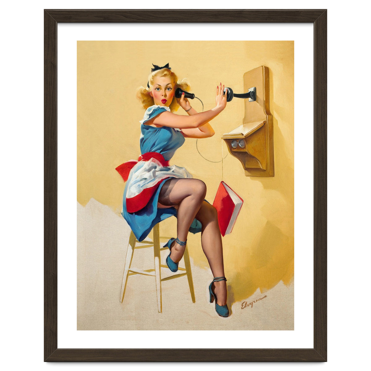 Pinup Gossip Girl On The Phone