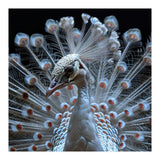 Albino Peacock Displaying White Feathers (Print Only) thumbnail