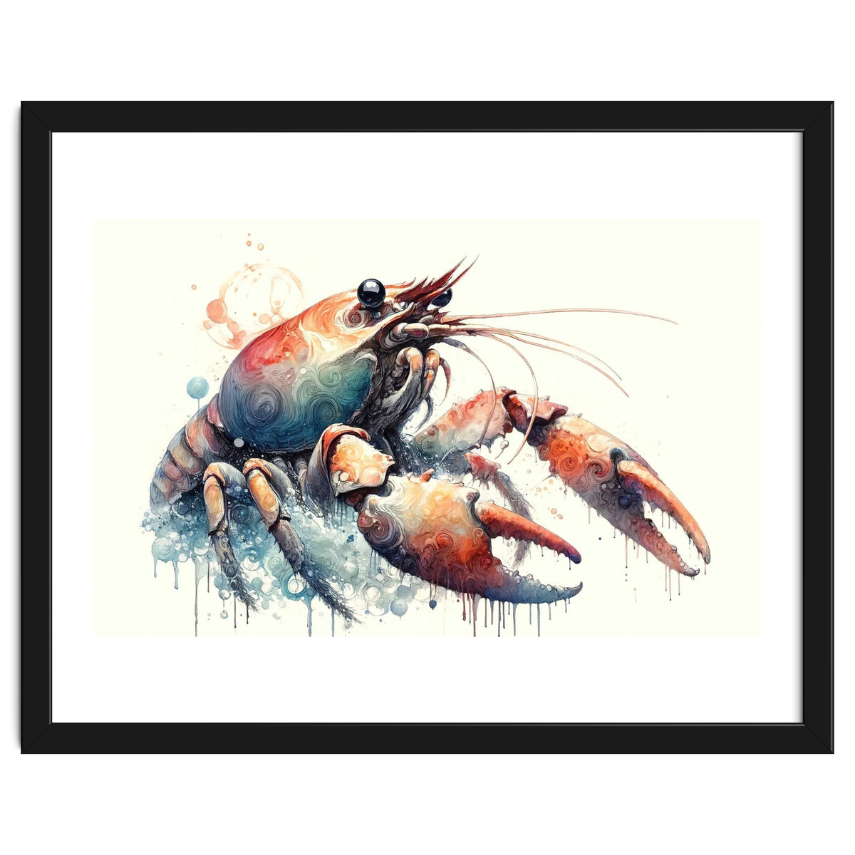 Colorful Lobster Watercolor
