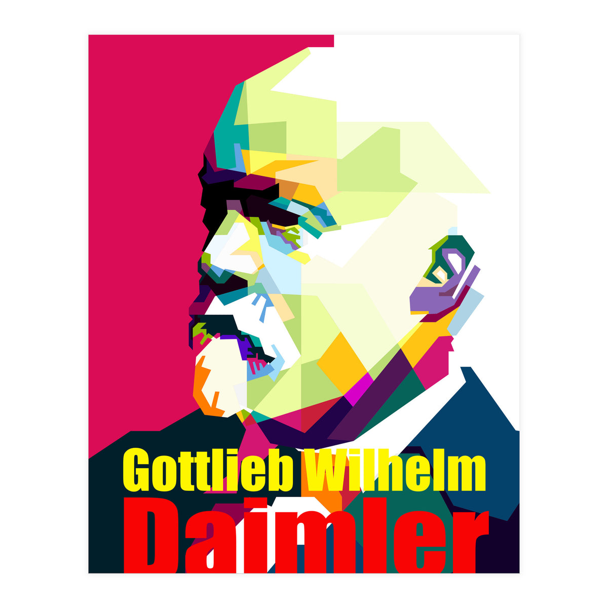 Gottlieb Daimler Pop Art WPAP (Print Only)