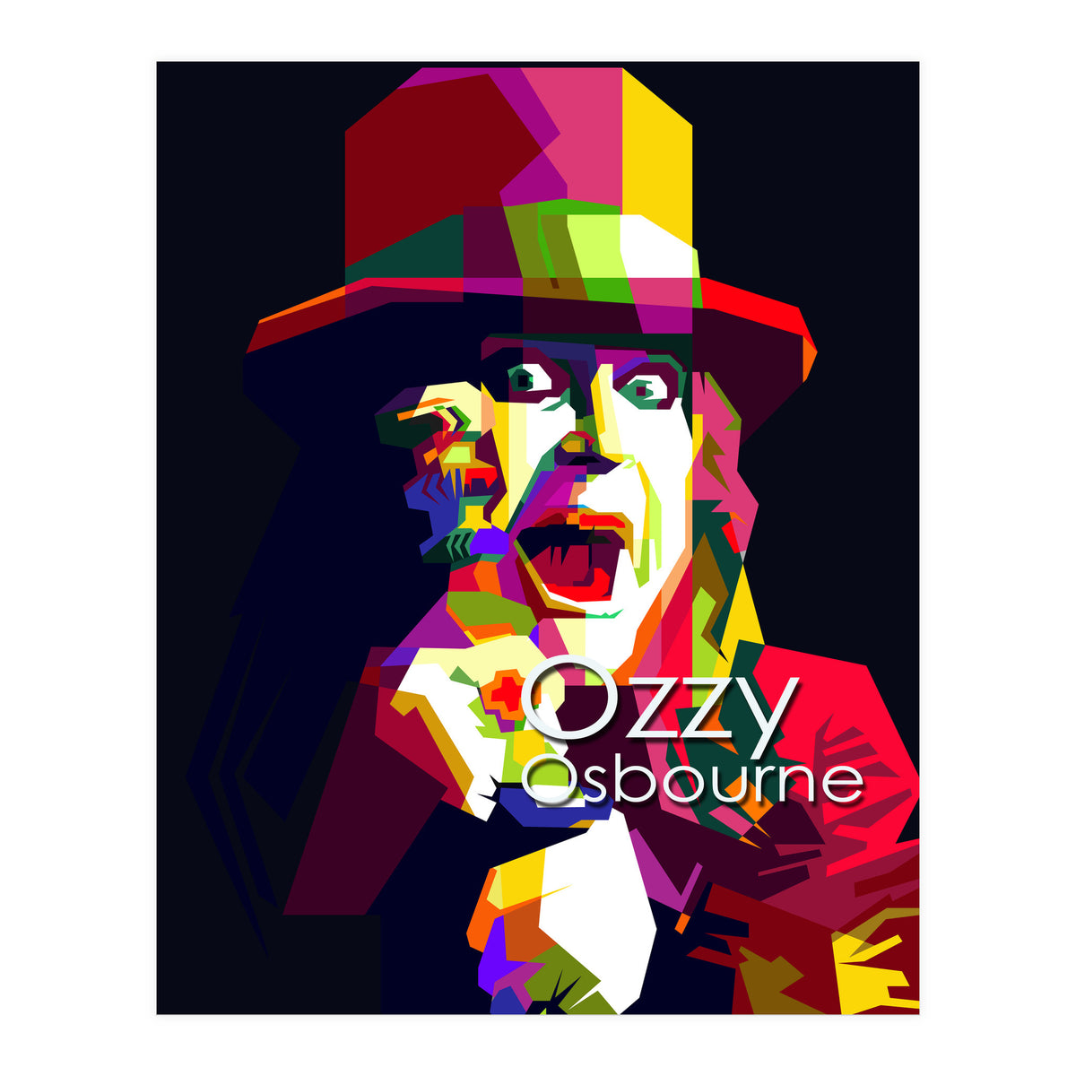 Ozzy Osbourne Metal Classic Rock Pop Art WPAP   	 (Print Only)